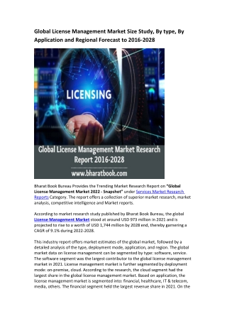 Global License Management Market Research Report 2016-2028