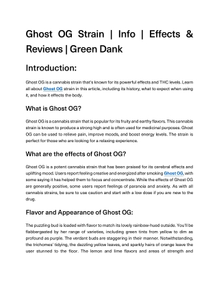 Ghost OG Strain