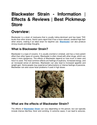 Blackwater Strain