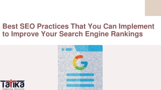 Best SEO Practices That You Can Implement to Improve Your Search Engine Rankings