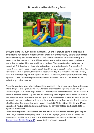 BounceHouseRentalsForAnyEvent