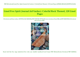 PDF [Download] Lined Free Spirit Journal (6x9 inches) Colorful Rock Themed  120 Lined Pages [[FREE] [READ] [DOWNLOAD]]