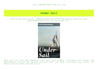 [PDF] DOWNLOAD READ Under Sail PDF