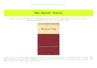 Download The Secret Trails [W.O.R.D]