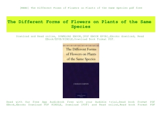 [READ] The Different Forms of Flowers on Plants of the Same Species pdf free
