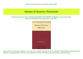 [Best!] Heroes of Science Physicists (Epub Kindle)