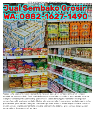 ౦88ᒿ•IϬᒿᜪ•I4ᑫ౦ (WA) Grosir Sembako Di Garut Harga Grosir Sembako Termurah