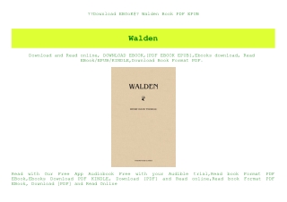 Download EBOoK@ Walden Book PDF EPUB