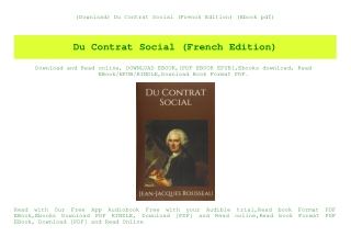 (Download) Du Contrat Social (French Edition) (Ebook pdf)