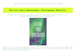 ((Read_[PDF])) FÃƒÂ­sica para Apressados (Portuguese Edition) EBook