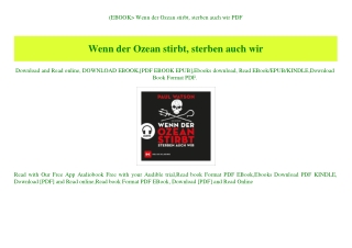 (EBOOK Wenn der Ozean stirbt  sterben auch wir PDF