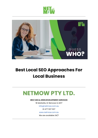 Best Local SEO Approaches For Local Business
