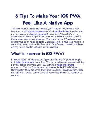 6 Tips To Make Your iOS PWA Feel Like A Native App