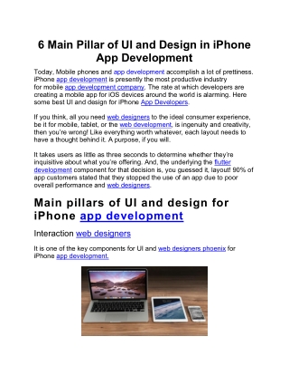 6 Main Pillar of UI and Design in iPhone App Development