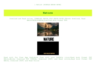 ^READ) Nature [KINDLE EBOOK EPUB]