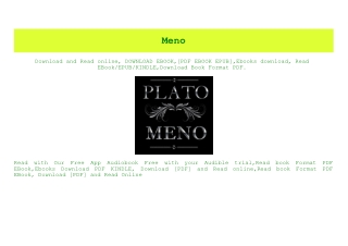 PDF) Meno DOWNLOAD @PDF