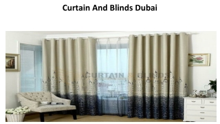 Curtain And Blinds Dubai