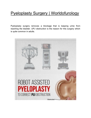 Pyeloplasty Surgery  | Worldofurology