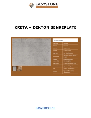 KRETA – DEKTON BENKEPLATE