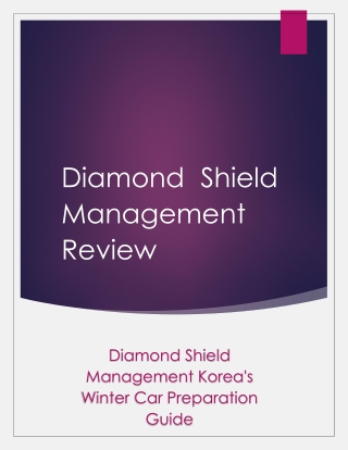 Diamond Shield Management Korea's Winter Car Preparation Guide