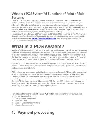 What Is a POS System