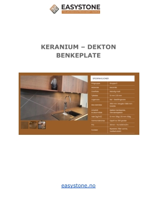 KERANIUM – DEKTON BENKEPLATE