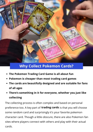 Why Collect Pokemon Cards