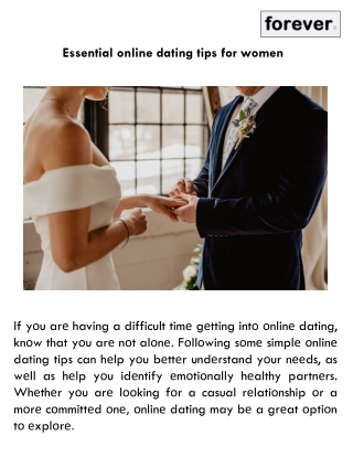 Essential online dating tips for women