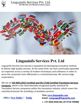 Language Translation Company Delhi In India And Worldwide.