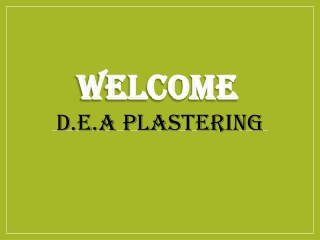 D.E.A Plastering