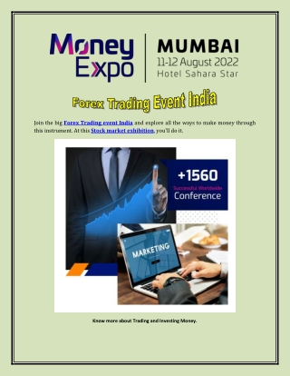 Forex Trading Event India