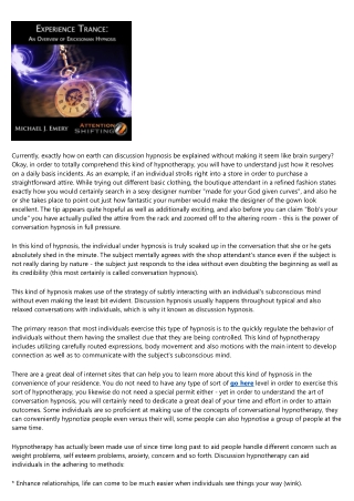 Comprehending Conversation Hypnotherapy and Its Advantages