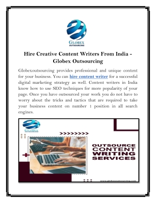 Hire Creative Content Writers From India