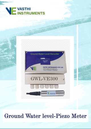 Piezometer Ground Water Level Recorder
