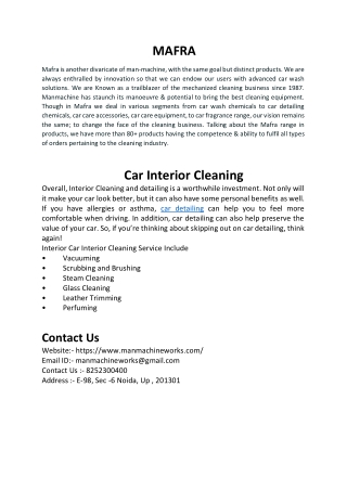 car interior cleaning