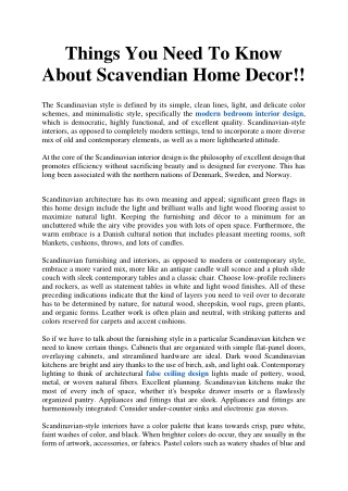 Things You Need To Know About Scavendian Home Decor!!