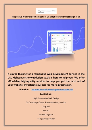 Responsive Web Development Service Uk | Highconversionwebdesign.co.uk