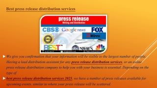 Best press release distribution