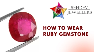 How To Wear Ruby Gemstone