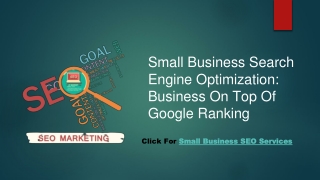 Small Business Search Engine Optimization: Business On Top Of Google Ranking
