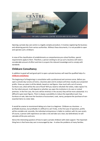 Childcare Consultancy