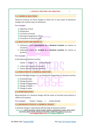 Class 10 Science Notes