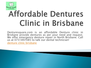 Affordable Dentures Clinic in Brisbane