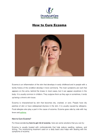 How to Cure Eczema