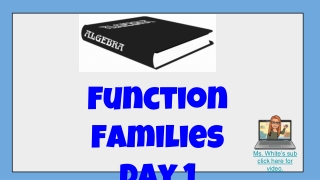 Sept 2 - Function Families Day 1 - Categories