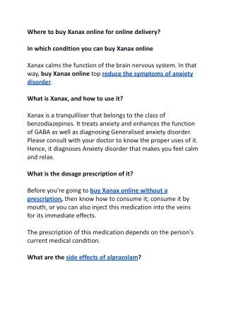 Where to buy Xanax online for online delivery_