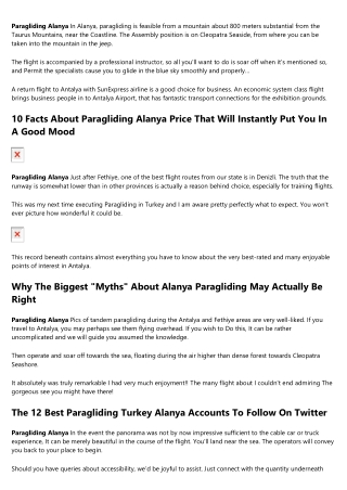 12 Helpful Tips For Doing Alanya Paragliding