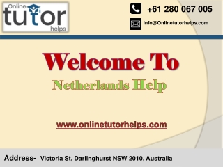 Assignment Help in Netherlands PPT