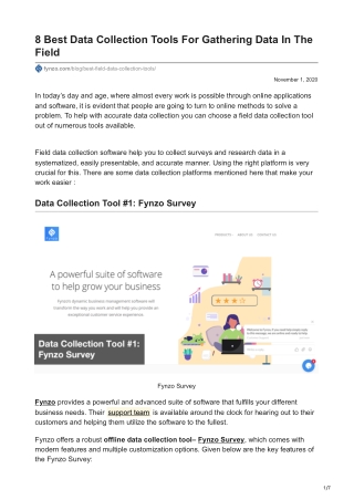 8 Best Data Collection Tools For Gathering Data In The Field