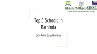 Top 5 Schools in Bathinda